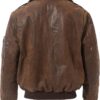 Men's Leather Flight Bomber Jacket - Image 2