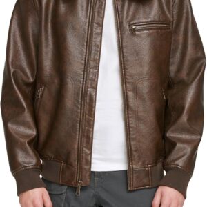 Levi's Men's Faux Leather Aviator Bomber Jacket